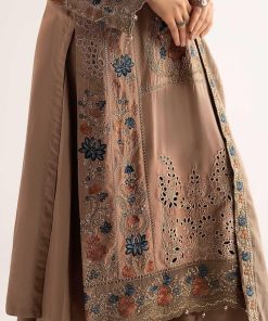 Luxury Pret Coffee Linen Embroidered Suit Mbdw-W2502Cf 16 Dww2502Beigee Imanistudio.com