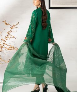 Luxury Pret Emerald Green Embroidered Linen Suit Mbdw-W2674Eg 16 Dww2574Greena Imanistudio.com