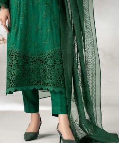 Luxury Pret Emerald Green Embroidered Linen Suit Mbdw-W2674Eg 13 Dww2574Greend Imanistudio.com