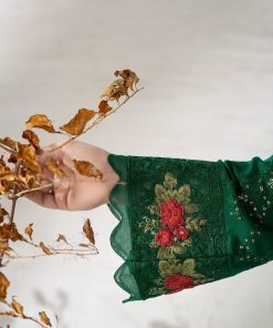Luxury Pret Emerald Green Embroidered Linen Suit Mbdw-W2674Eg 11 Dww2574Greenf Imanistudio.com