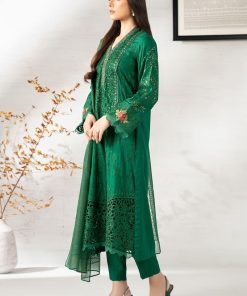 Luxury Pret Emerald Green Embroidered Linen Suit Mbdw-W2674Eg 10 Dww2574Greenh Imanistudio.com