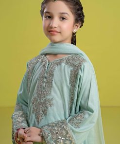 Maria.b Kids Wear Light Ferozi Embroidered Organza Suit Mbkd-Ef2602Fz 13 Mkd Ef2402 Ferozib Imanistudio.com