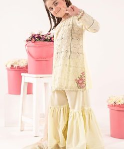 Maria.b Kids Wear Lemon Embroidered Lawn Suit Mbkd-Ef2609Yw 9 Mkdef2609Yellowg Imanistudio.com