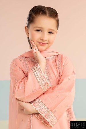 Maria.b Kids Wear Pink Embroidered Lawn Suit Mbkd-Ef2620Pk 11 Mkdef2620Pinkb Imanistudio.com