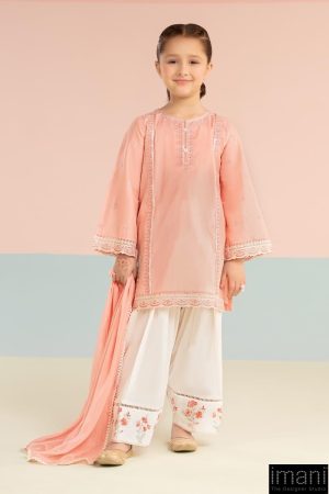 Maria.B Kids Wear Pink Embroidered Lawn Suit MBKD-EF2620PK