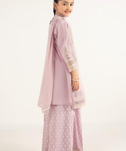 Maria.b Kids Wear Lilac Embroidered Dobby Lawn Suit Mbkd-Ef2624Lc 14 Mkdef2624Purplea Imanistudio.com