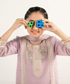 Maria.b Kids Wear Lilac Embroidered Dobby Lawn Suit Mbkd-Ef2624Lc 11 Mkdef2624Purpleb Imanistudio.com