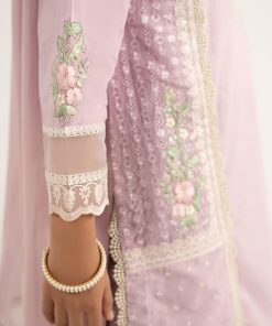 Maria.b Kids Wear Lilac Embroidered Dobby Lawn Suit Mbkd-Ef2624Lc 12 Mkdef2624Purplec Imanistudio.com