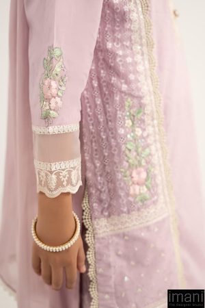 Maria.b Kids Wear Lilac Embroidered Dobby Lawn Suit Mbkd-Ef2624Lc 12 Mkdef2624Purplec Imanistudio.com