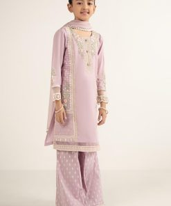 Maria.b Kids Wear Lilac Embroidered Dobby Lawn Suit Mbkd-Ef2624Lc 10 Mkdef2624Purpleg Imanistudio.com