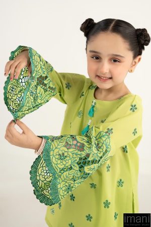 Maria.b Kids Wear Lime Green Embroidered Lawn Suit Mbkd-Ef2630Gl 12 Mkdef2630Greenb Imanistudio.com