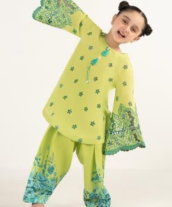 Maria.b Kids Wear Lime Green Embroidered Lawn Suit Mbkd-Ef2630Gl 10 Mkdef2630Greenf Imanistudio.com