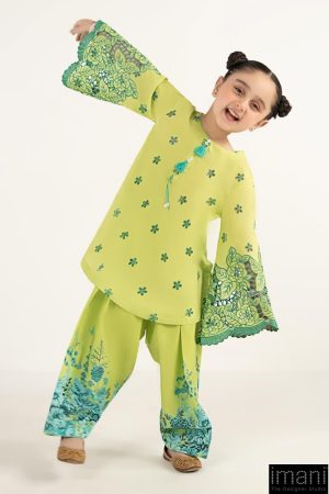 Maria.b Kids Wear Lime Green Embroidered Lawn Suit Mbkd-Ef2630Gl 10 Mkdef2630Greenf Imanistudio.com
