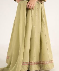 Maria.b Kids Wear Olive Green Embroidered Dobby Lawn Suit Mbkd-Ef2646Og 13 Mkdef2646Olivee Imanistudio.com
