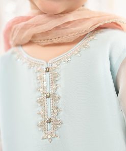 Maria.b Kids Wear Sky Blue Embroidered Organza Suit Mbks-Ef2643Sb 13 Mksef2643Bluef Imanistudio.com