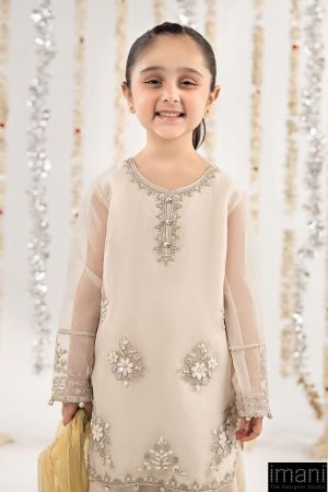 Maria.b Kids Wear Off-White Embroidered Organza Suit Mbks-Ef2643Ow 8 Mksef2643Offwhiteb Imanistudio.com