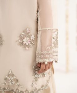 Maria.b Kids Wear Off-White Embroidered Organza Suit Mbks-Ef2643Ow 10 Mksef2643Offwhited Imanistudio.com