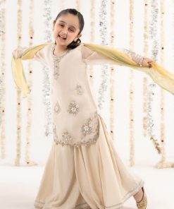 Maria.b Kids Wear Off-White Embroidered Organza Suit Mbks-Ef2643Ow 7 Mksef2643Offwhitef Imanistudio.com