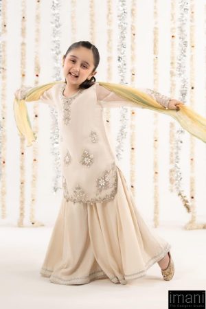 Maria.b Kids Wear Off-White Embroidered Organza Suit Mbks-Ef2643Ow 7 Mksef2643Offwhitef Imanistudio.com