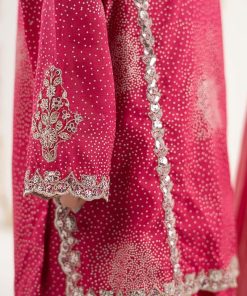 Maria.b Kids Wear Hot Pink Raw Silk Embroidered Suit Mbks-Ef2645Hp 15 Mksef2645Pinke Imanistudio.com