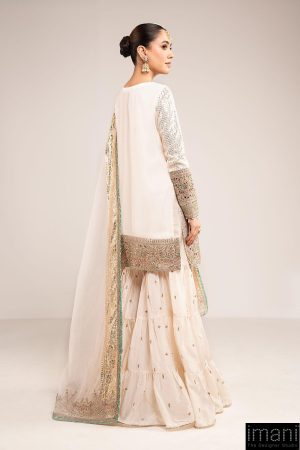 Luxury Formal Off White Embroidered Chiffon/Raw Silk Suit Mbsf-Ef2615Wo 16 Sfef2615A Imanistudio.com