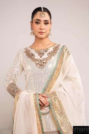 Luxury Formal Off White Embroidered Chiffon/Raw Silk Suit Mbsf-Ef2615Wo 13 Sfef2615Aa Imanistudio.com