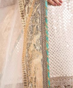 Luxury Formal Off White Embroidered Chiffon/Raw Silk Suit Mbsf-Ef2615Wo 15 Sfef2615Ac Imanistudio.com