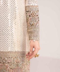 Luxury Formal Off White Embroidered Chiffon/Raw Silk Suit Mbsf-Ef2615Wo 14 Sfef2615Ad Imanistudio.com