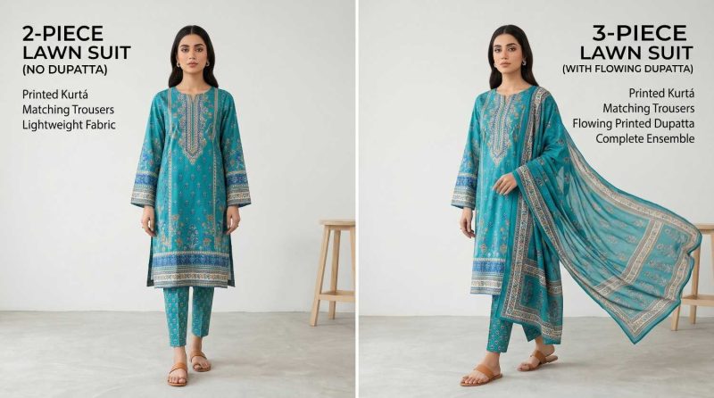 Pakistani Lawn Suits In Uk: The Complete Guide (2026) 4 2 Piece Lawn Vs 3 Piece