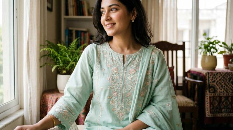 Eid Outfit Ideas Pakistani (2026 Trends + Styling Guide) 2 Women Wearing Pastel Embroided Shalwar Kameez