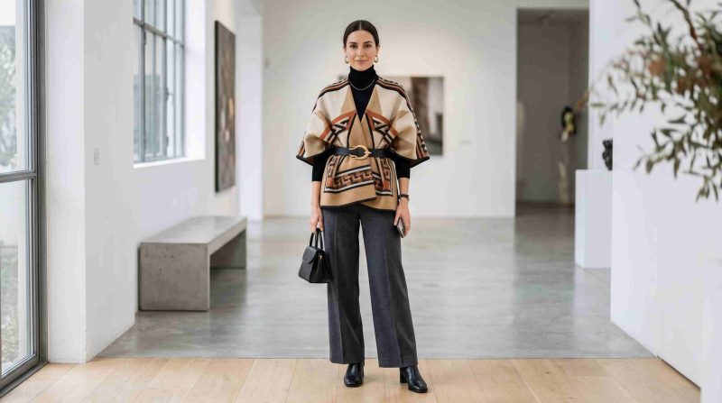 How To Wear A Shawl: 10 Stylish And Easy Ways To Drape It 4 Shawl Draped Over Shoulders