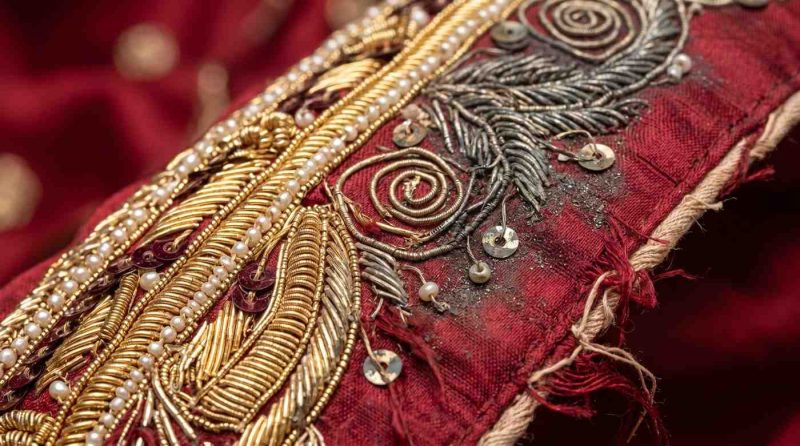 Why Do Pakistani Wedding Suits And Bridal Lehengas Fade Or Lose Embellishments After Dry Cleaning? 2 Discoloration Of Embelishment