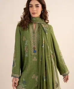 Maria.b Luxury Pret Green Embroidered Dobby Jacquard Suit Mbdw-Ea2605Gg 12 Dw Ea2605Greenb Imanistudio.com