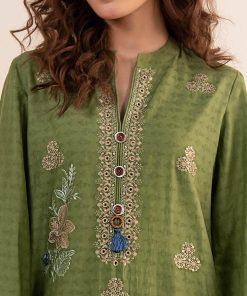 Maria.b Luxury Pret Green Embroidered Dobby Jacquard Suit Mbdw-Ea2605Gg 14 Dw Ea2605Greend Imanistudio.com