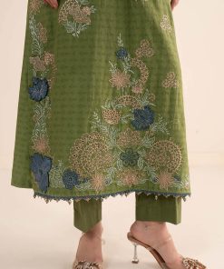 Maria.b Luxury Pret Green Embroidered Dobby Jacquard Suit Mbdw-Ea2605Gg 17 Dw Ea2605Greenf Imanistudio.com