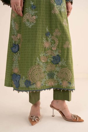 Maria.b Luxury Pret Green Embroidered Dobby Jacquard Suit Mbdw-Ea2605Gg 17 Dw Ea2605Greenf Imanistudio.com