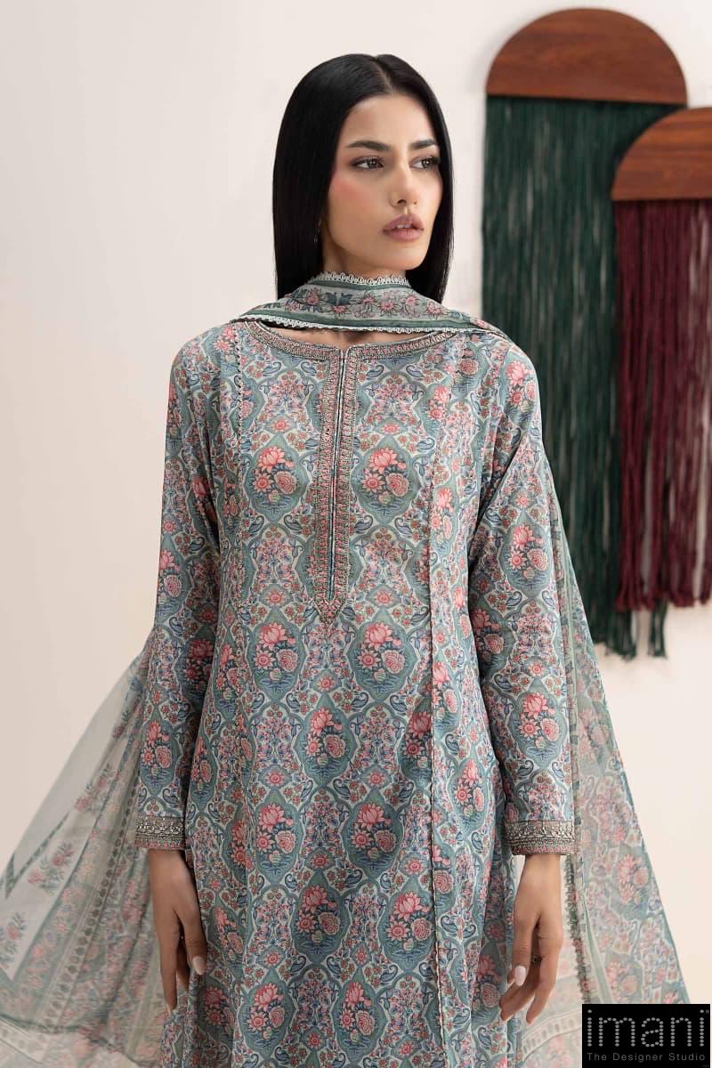 Maria.b Luxury Pret Multi-Colour Printed &Amp; Embroidered Lawn Suit Mbdw-Ea26111Mp 3 Maria.b Luxury Pret Multi-Colour Printed &Amp; Embroidered Lawn Suit Mbdw-Ea26111Mp - Image 3