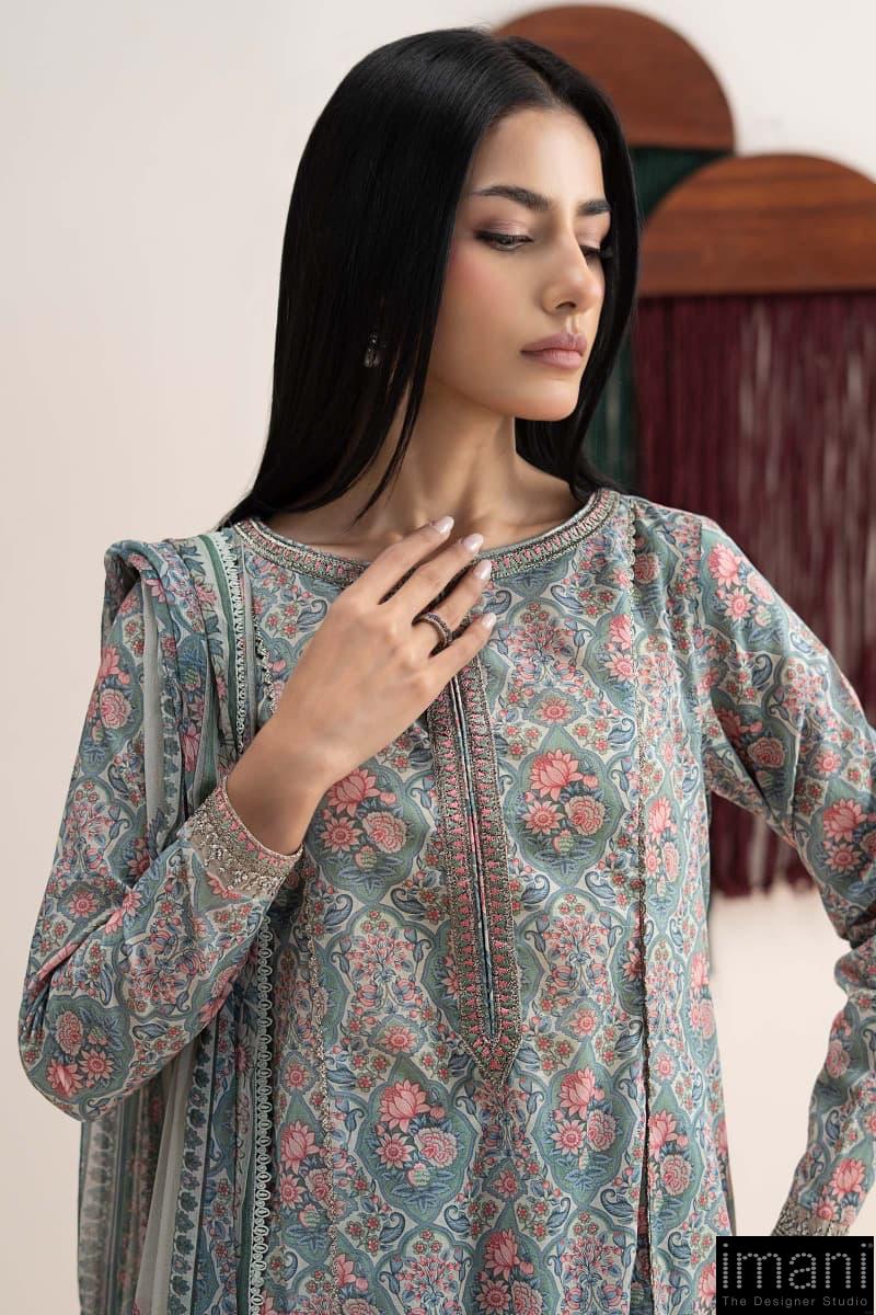 Maria.b Luxury Pret Multi-Colour Printed &Amp; Embroidered Lawn Suit Mbdw-Ea26111Mp 4 Maria.b Luxury Pret Multi-Colour Printed &Amp; Embroidered Lawn Suit Mbdw-Ea26111Mp - Image 4