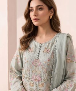 Maria.b Luxury Pret Sea Green Embroidered Dobby Jacquard Suit Mbdw-Ea2612Sg 8 Dw Ea2612Seagreenb Imanistudio.com