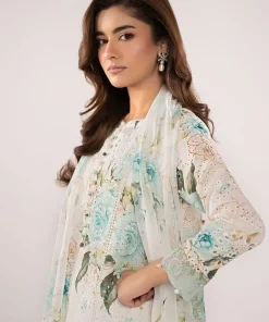 Maria.b Luxury Pret Off-White/Ferozi Printed &Amp; Embroidered Lawn Suit Mbdw-Ea2634Wf 13 Dw Ea2634Ferozic Imanistudio.com