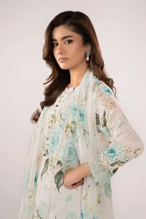 Maria.b Luxury Pret Off-White/Ferozi Printed &Amp; Embroidered Lawn Suit Mbdw-Ea2634Wf 13 Dw Ea2634Ferozic Imanistudio.com