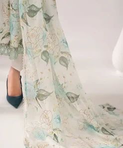 Maria.b Luxury Pret Off-White/Ferozi Printed &Amp; Embroidered Lawn Suit Mbdw-Ea2634Wf 16 Dw Ea2634Ferozif Imanistudio.com