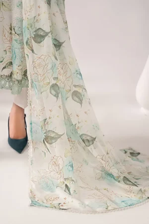 Maria.b Luxury Pret Off-White/Ferozi Printed &Amp; Embroidered Lawn Suit Mbdw-Ea2634Wf 16 Dw Ea2634Ferozif Imanistudio.com