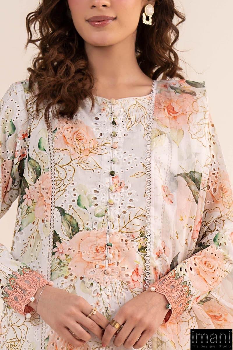 Maria.b Luxury Pret Off-White/Peach Printed &Amp; Embroidered Lawn Suit Mbdw-Ea2634Wp 5 Maria.b Luxury Pret Off-White/Peach Printed &Amp; Embroidered Lawn Suit Mbdw-Ea2634Wp - Image 5