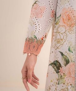 Maria.b Luxury Pret Off-White/Peach Printed &Amp; Embroidered Lawn Suit Mbdw-Ea2634Wp 15 Dw Ea2634Offwhitee Imanistudio.com