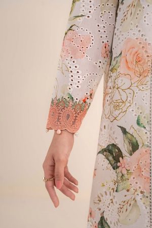 Maria.b Luxury Pret Off-White/Peach Printed &Amp; Embroidered Lawn Suit Mbdw-Ea2634Wp 15 Dw Ea2634Offwhitee Imanistudio.com