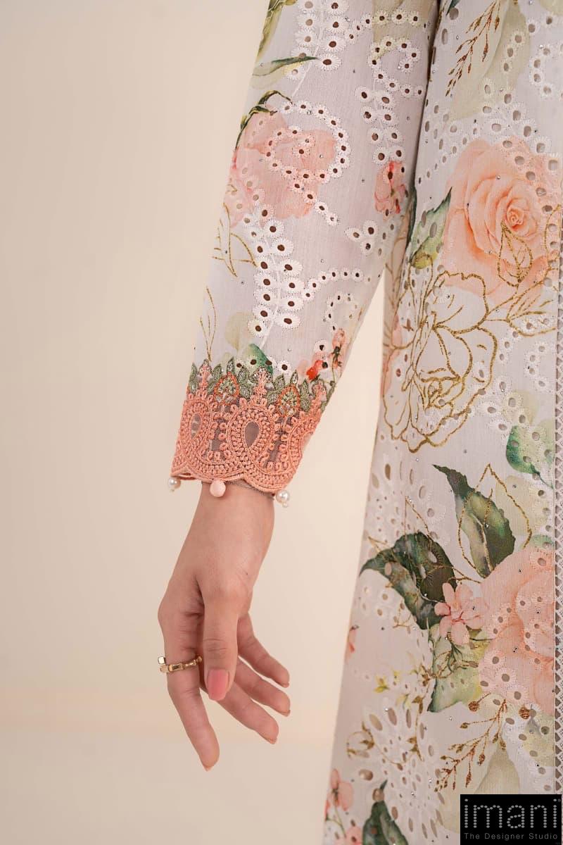 Maria.b Luxury Pret Off-White/Peach Printed &Amp; Embroidered Lawn Suit Mbdw-Ea2634Wp 6 Maria.b Luxury Pret Off-White/Peach Printed &Amp; Embroidered Lawn Suit Mbdw-Ea2634Wp - Image 6
