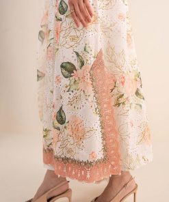 Maria.b Luxury Pret Off-White/Peach Printed &Amp; Embroidered Lawn Suit Mbdw-Ea2634Wp 16 Dw Ea2634Offwhitef Imanistudio.com