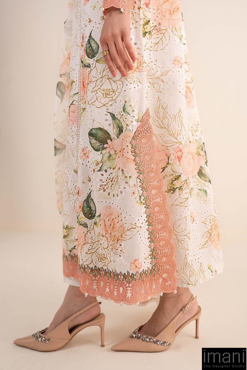 Maria.b Luxury Pret Off-White/Peach Printed &Amp; Embroidered Lawn Suit Mbdw-Ea2634Wp 7 Maria.b Luxury Pret Off-White/Peach Printed &Amp; Embroidered Lawn Suit Mbdw-Ea2634Wp - Image 7
