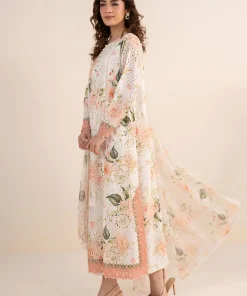 Maria.b Luxury Pret Off-White/Peach Printed &Amp; Embroidered Lawn Suit Mbdw-Ea2634Wp 11 Dw Ea2634Offwhitej Imanistudio.com